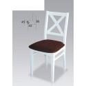 Białe krzesła drewniane krzyż biały B53