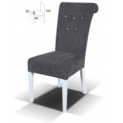 Eleganckie krzesło tapicerowane Glamour Kryształki BSTB55K