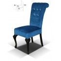 Tapicerowane krzesło do jadalni Ludwik Premium Kryształ B56K