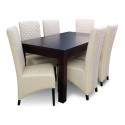RMZ102 Zestaw tapicerowanych krzeseł z drewnianym stołem RMS18