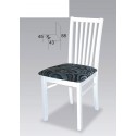 Białe krzesła drewniane szczeble biel BST52
